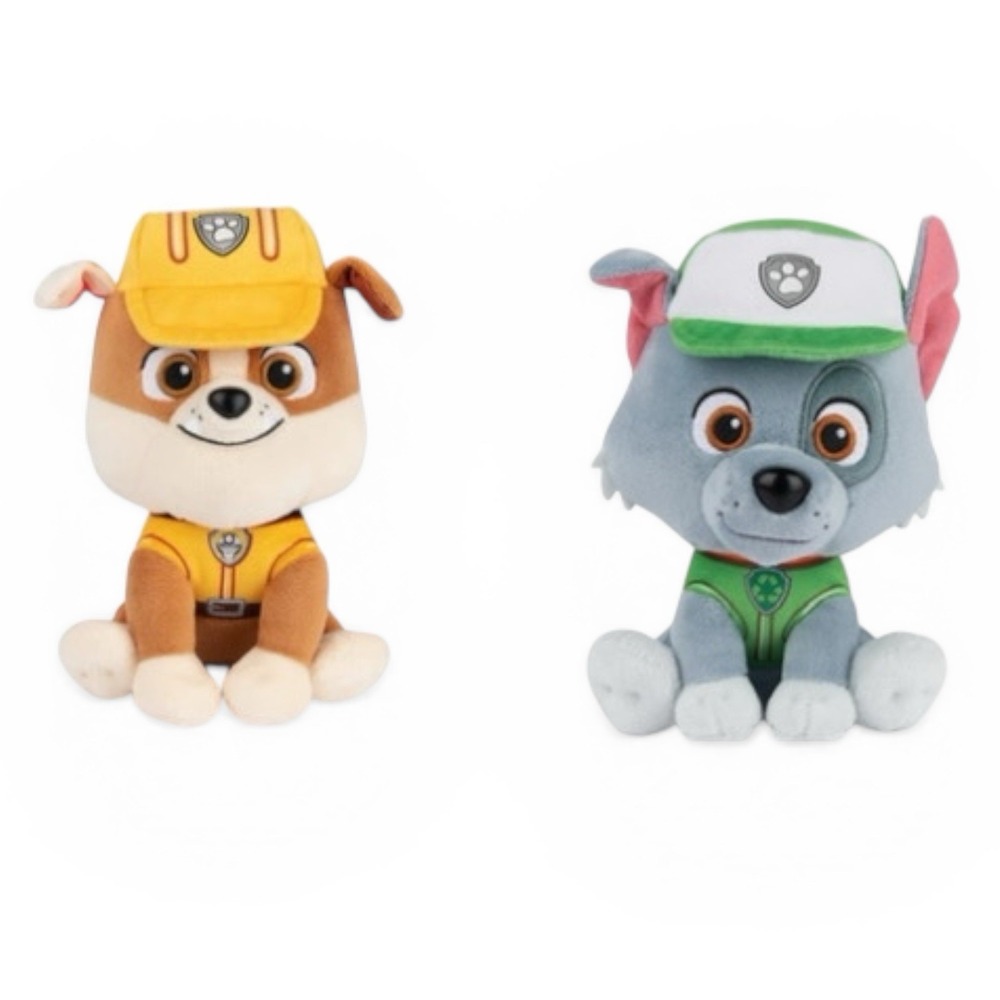 GUND PAW Patrol Rocky & Rubble in Signature Uniforms Plush Toy 6" Paw Patrol Set